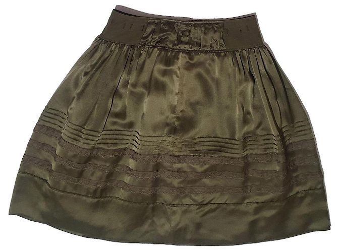 Falda de seda Hugo Boss verde