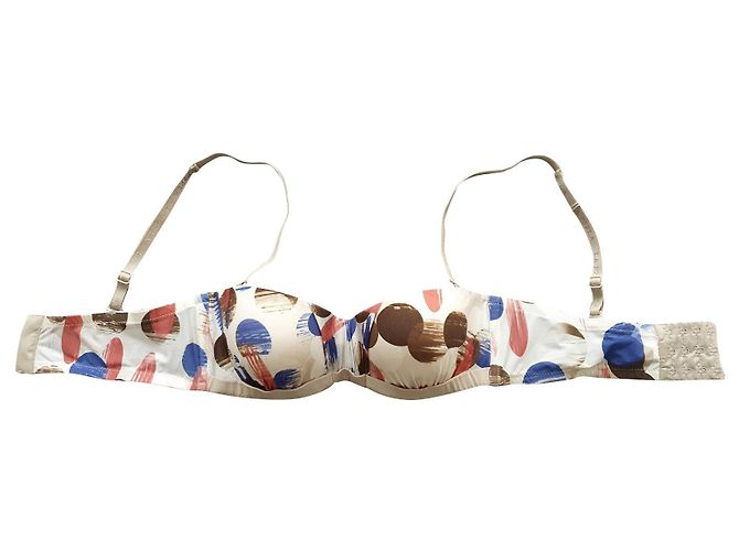 La Perla balcony bra, patterned White Beige