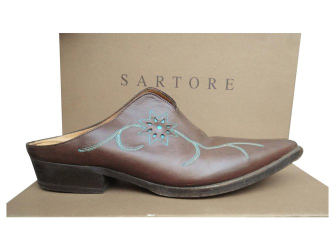 Sartore mules p 38 Brown Leather  ref.323572