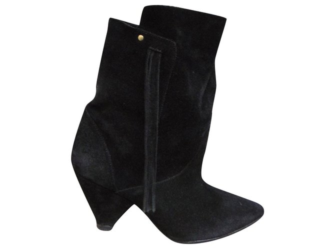 Jerome Dreyfuss Jérôme Dreyfuss p ankle boots 36 Black Deerskin  ref.323582