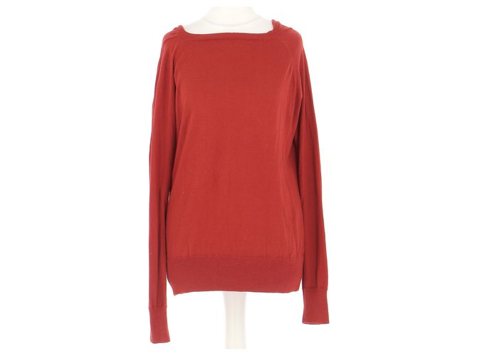 Maje Pull Soie Rouge  ref.323864