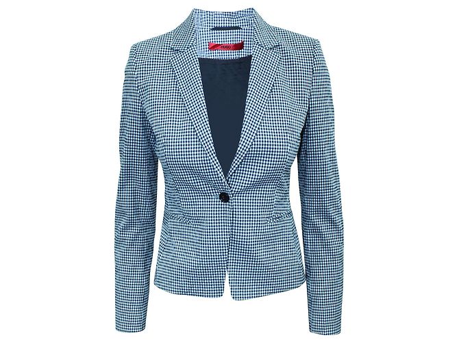 Hugo Boss Blazer de cuadros azul