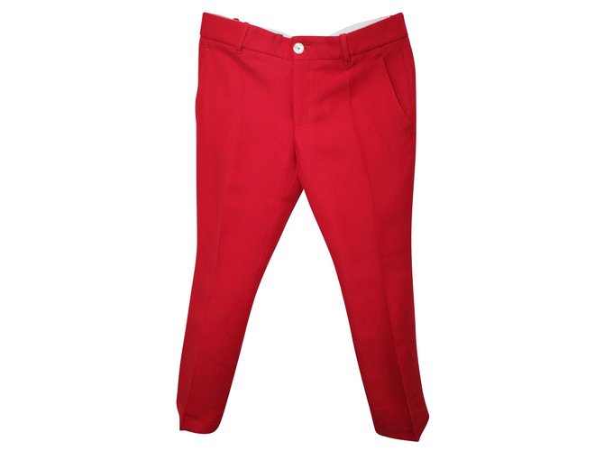 gucci red trousers