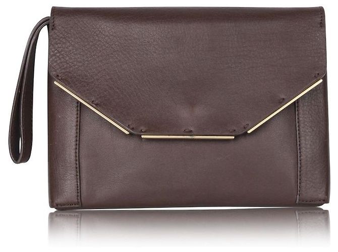 Lanvin Embreagem Envelope Marrom