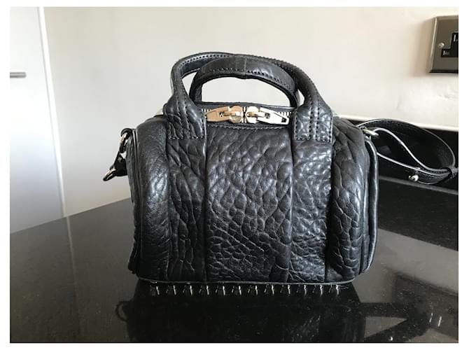 Alexander Mcqueen Black Rockie Leather Satchel Pony Style Calfskin Ref 324313 Joli Closet