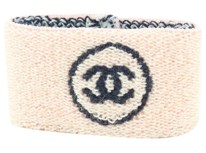 Chanel Pulseira de ginástica rosa x preta pulseira de moletom  ref.324516