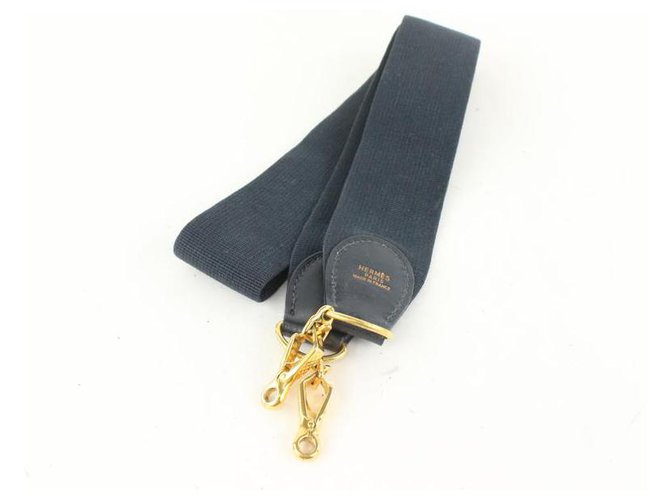 Hermès 38.5" Navy Blue Strap Leather  ref.324520