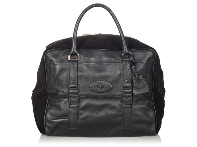 Mulberry Black Bayswater Leather Travel Bag Pony-style calfskin  ref.324597