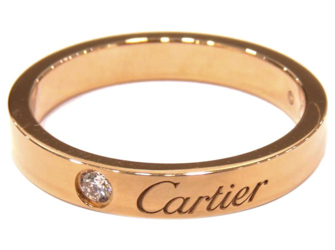 Cartier Gold C de Cartier 1 anillo de diamantes Dorado Metal  ref.324872