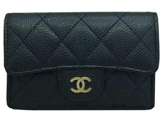 Chanel Black Caviar Leather Card Holder ref.325219 - Joli Closet
