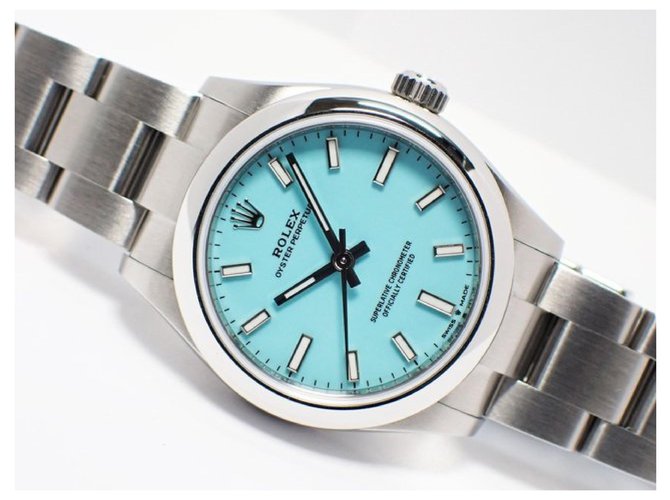 ROLEX Oyster PERPETUAL turchese blu 31 MM 277200 Uomo Acciaio ref.325290 -  Joli Closet