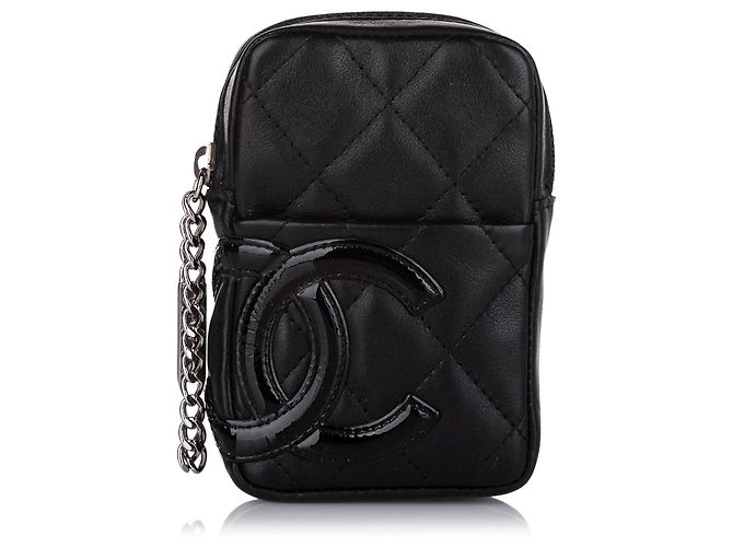 Chanel Schwarze Cambon Ligne Ledertasche