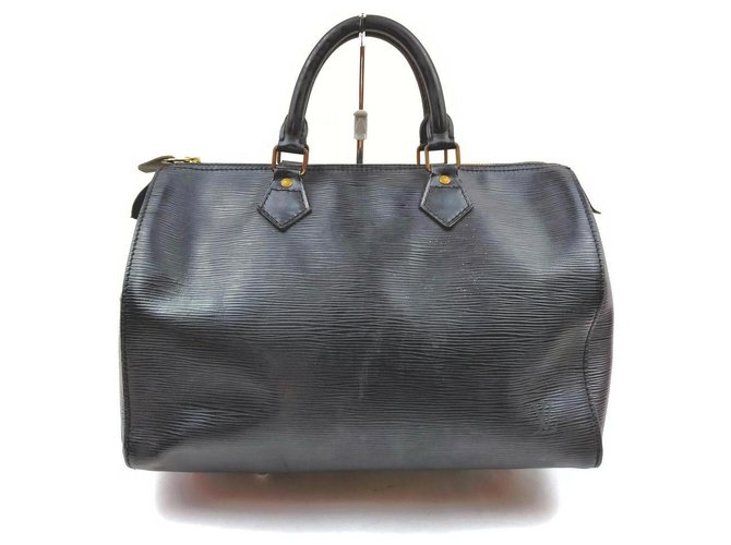 Louis Vuitton Louis Vuitton Epi Speedy 30 Handbag Boston Bag Noir