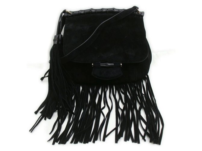 gucci suede fringe bag