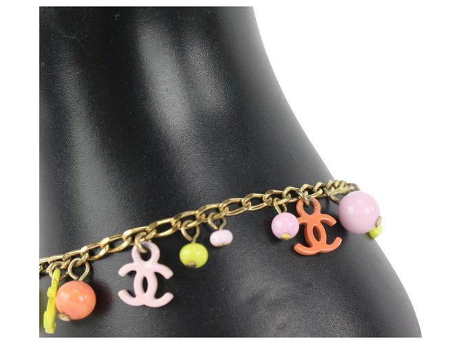 Chanel 03C Multicolor CC Charm Bracelet Bangle Cuff  ref.326854