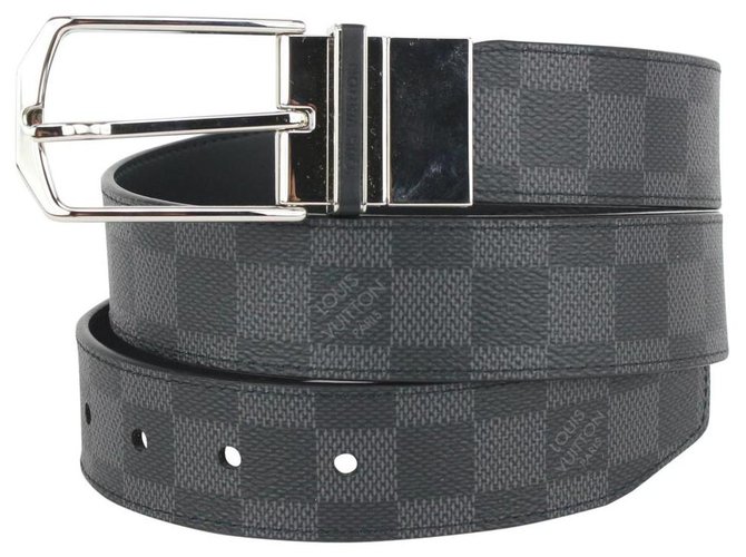 Louis Vuitton 90/36 Reversible Damier Graphite 35mm Slender Belt