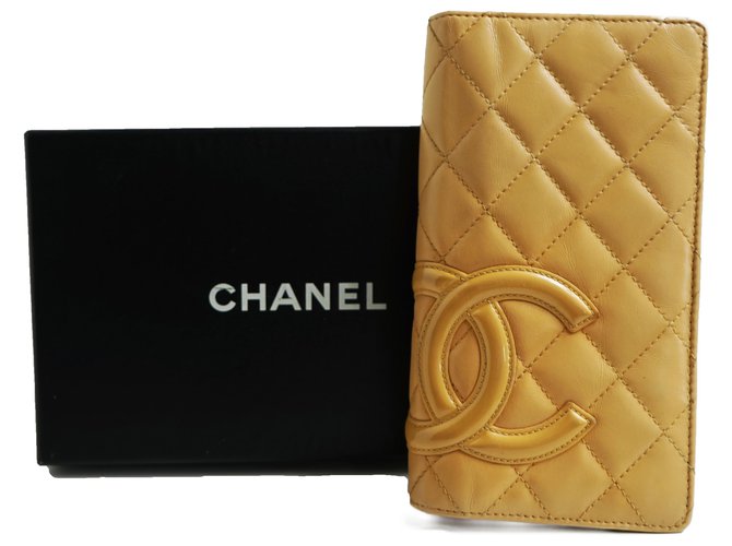 Chanel - Beige Leder  ref.326895