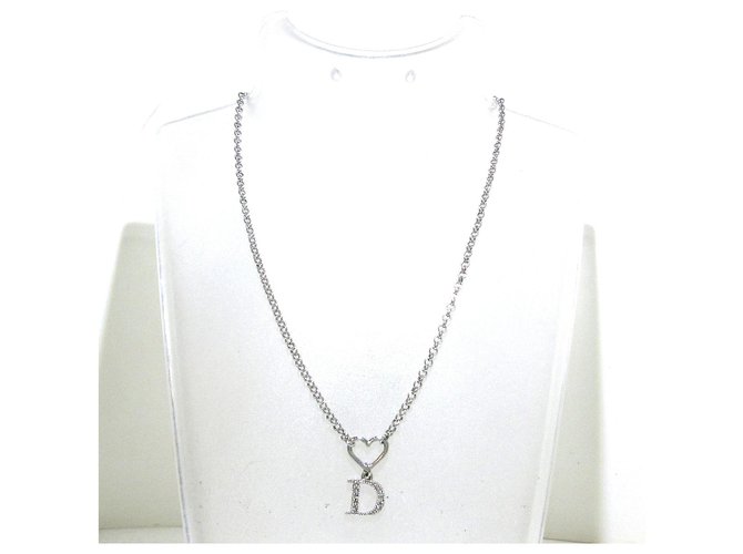 Dior necklace Silvery Metal  ref.327178