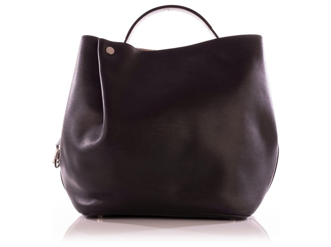 Black Leather Diorific Bucket Bag  ref.327733