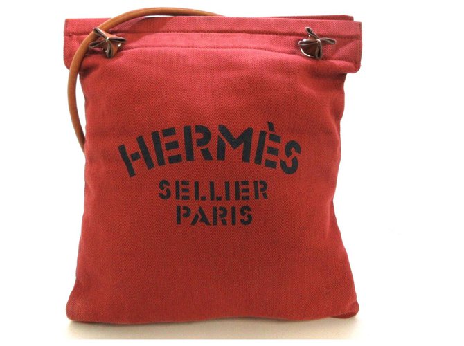 Hermès-Arena Rot Baumwolle  ref.327893