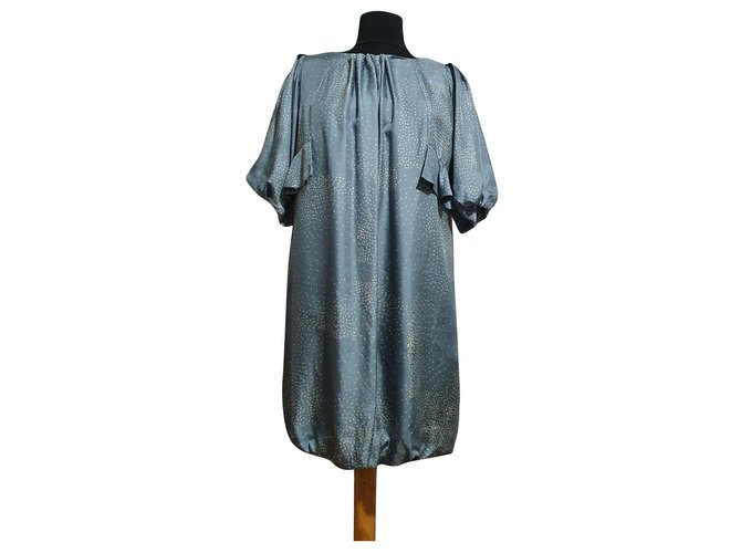 By Malene Birger Dresses Blue Silk  ref.327992