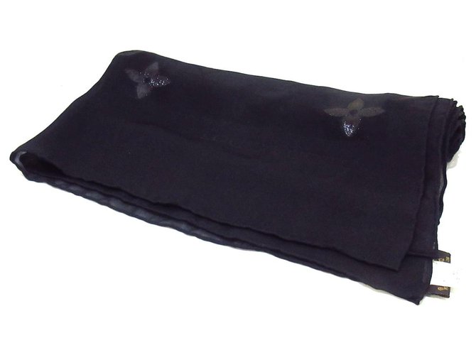 Louis Vuitton Scarf Black Silk  ref.328315