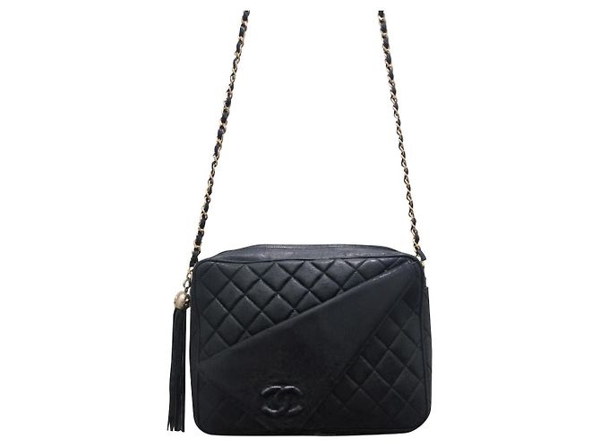 Chanel Camera Bag aus schwarzem Leder