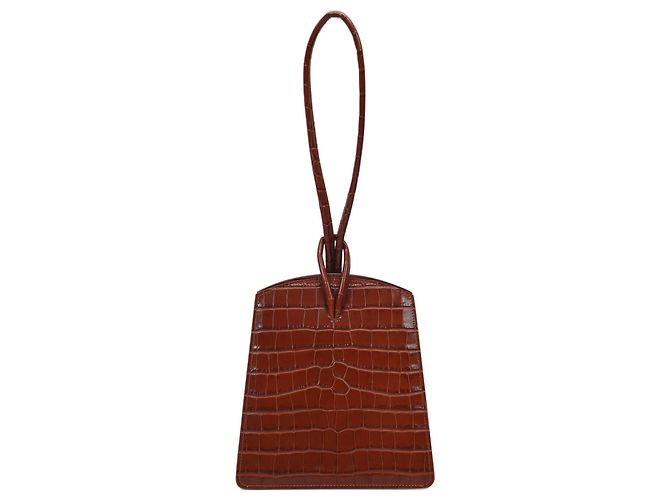 Little Liffner Borsa Loop in pelle goffrata coccodrillo marrone