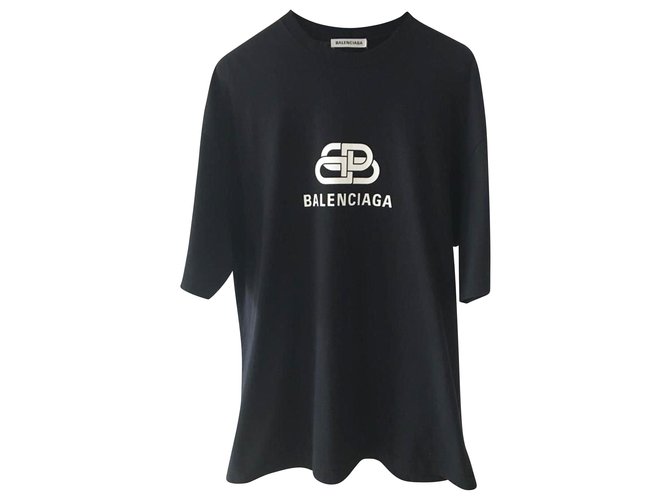 Camiseta extragrande BB Balenciaga Negro Algodón ref.328506 - Joli Closet