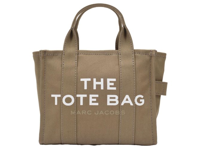 Beige The Tote mini canvas tote bag