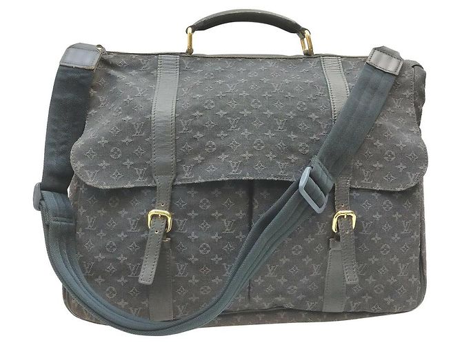 Louis Vuitton Sac à langer bleu marine Monogram Mini Lin Denise