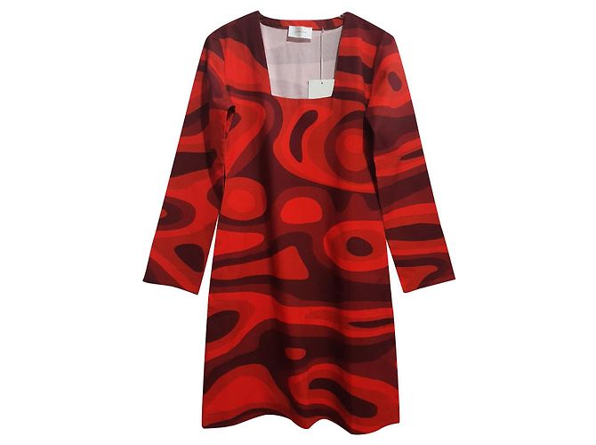 Autre Marque Hosbjerg Paloma Kleid Rot Bunt Mehrfarben Bordeaux