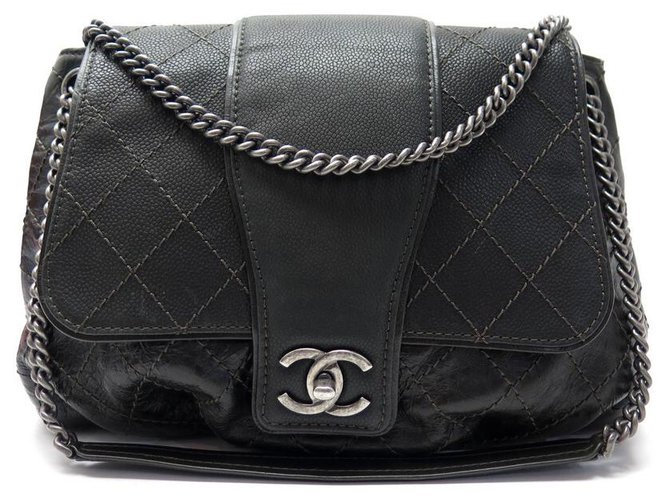 NEW CHANEL HANDBAG TIMELESS CLOSURE SHOULDER BAG IN BROWN QUILTED LEATHER  ref.328843