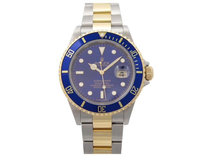 NEW ROLEX SUBMARINER WATCH 16613T 40 MM AUTOMATIC GOLD & STEEL GOLD NEW WATCH Silvery  ref.329014