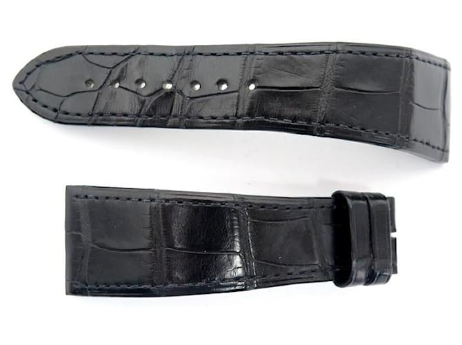 CARTIER WATCH STRAP FOR TANK XL 24 MM BLACK CROCODILE LEATHER WATCH Exotic leather  ref.329160