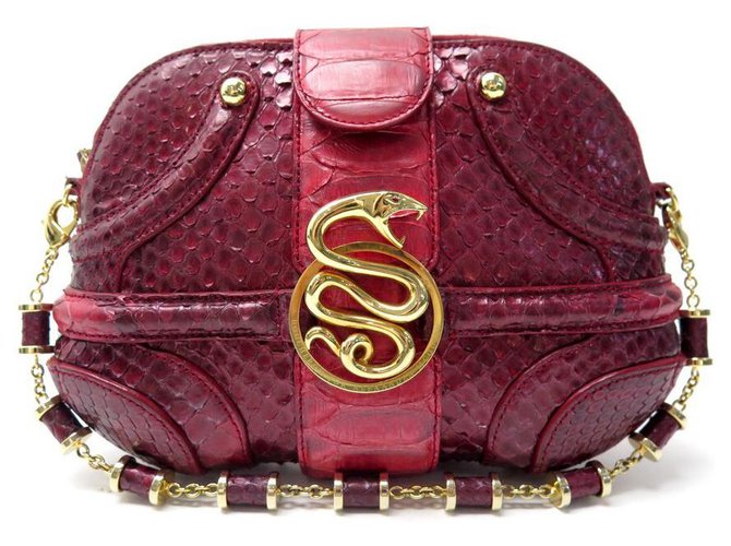 ALEXANDER MCQUEEN BOUCHERON NOVAK HANDTASCHE LIMITED EDITION PYTHONTASCHE Rot Exotisches Leder  ref.329258