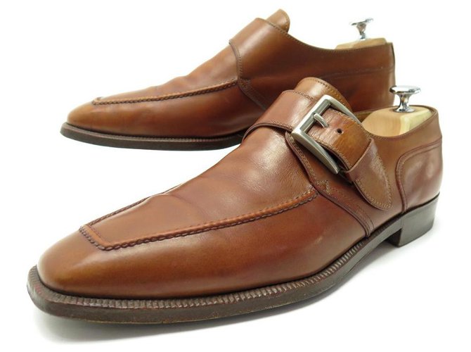 Autre Marque STEFANOBI BERLUTI SHOES BUCKLE LOAFERS 9.5 43.5 LEATHER LOAFERS SHOES Brown  ref.329394