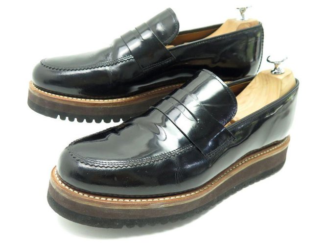 Autre Marque GRENSON SHOES 5316 8.5E IT 43.5 FR LOAFERS PATENT LEATHER LOAFERS Black  ref.329398