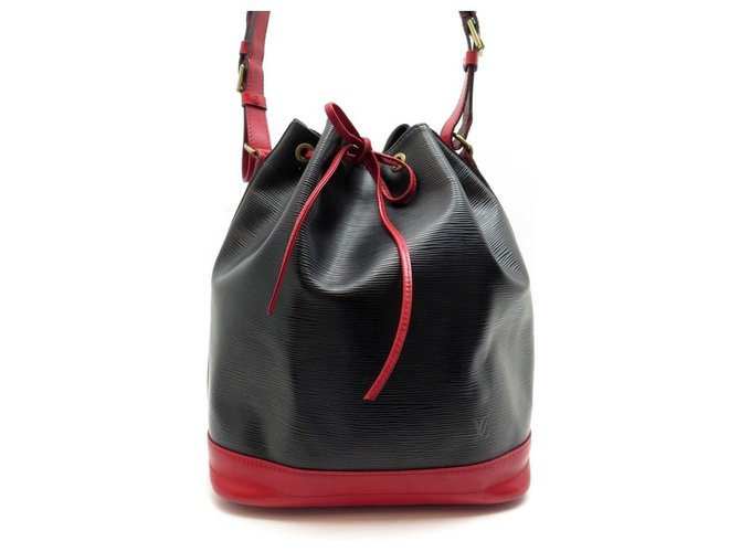 Louis Vuitton Vintage Black Epi Leather Bucket Tote Double Handles