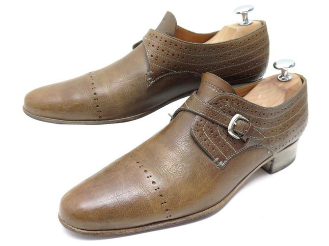 HESCHUNG SHOES 7 41 BROWN LEATHER LOAFERS LOAFERS  ref.329457