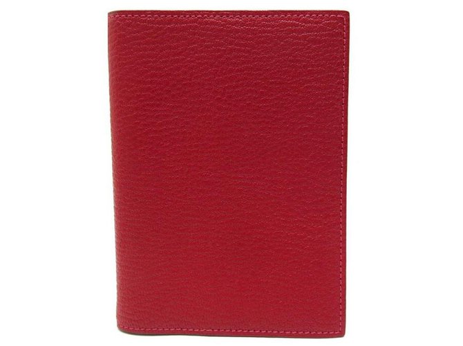 Hermès NEW HERMES SINGLE PM AGENDA COVER IN RED MYSORE GOAT LEATHER COVER  ref.329702