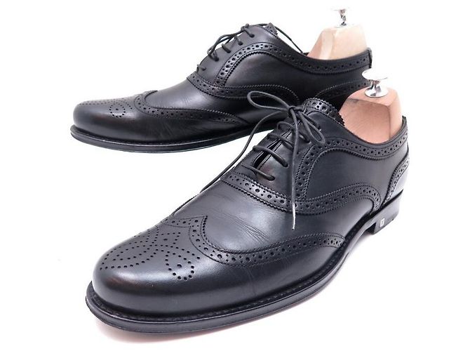 SCARPE LOUIS VUITTON RICHELIEU BOU FLEURI 7.5 41.5 Scarpe in pelle nera Nero