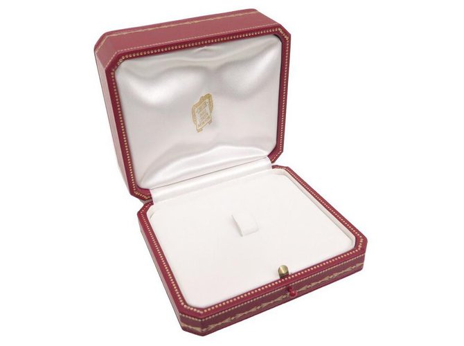 Autres bijoux NEUF VINTAGE BOITE CARTIER POUR PENDENTIF EN CUIR ROUGE NEW LEATHER PENDANT BOX  ref.329931