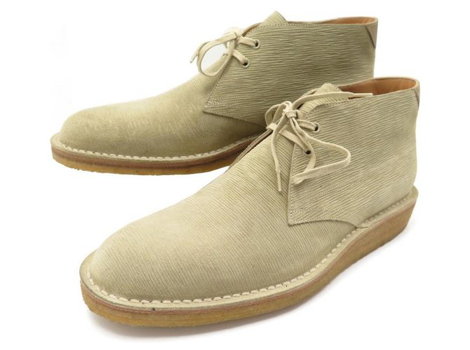 LOUIS VUITTON d'Amier Sneakers Shoes 5.5 Beige X Brown Authentic Men  Used