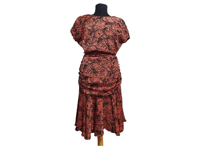 Nicole Miller Kleid Mehrfarbig Polyester Größe M Mehrfarben