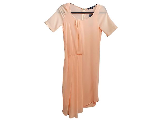 French Connection Spritz Kleid Orange Pfirsich Viskose Angeln