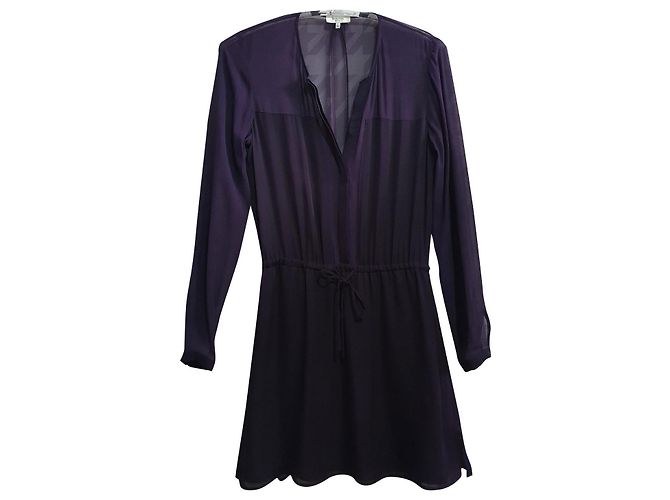 Autre Marque Vestido de seda Babaton Morado Oscuro