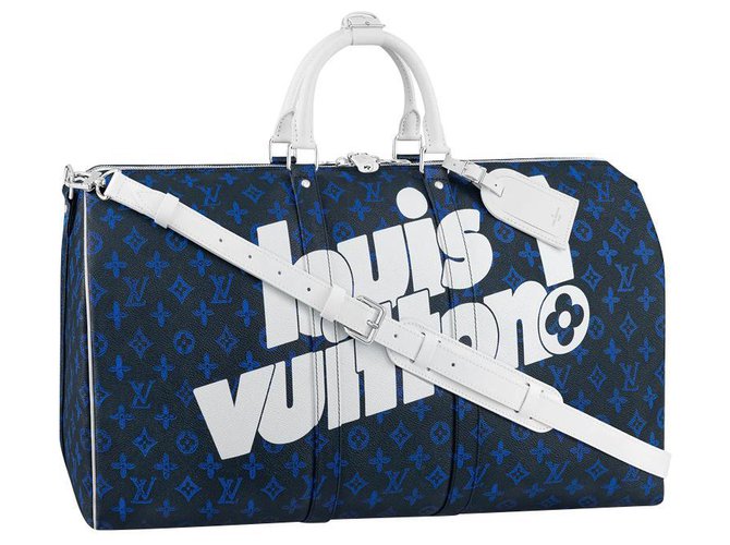 Louis Vuitton City Keepall Blue Leather ref.814458 - Joli Closet