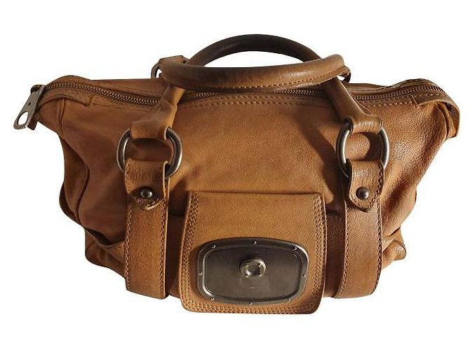 Céline Lederhandtasche Braun