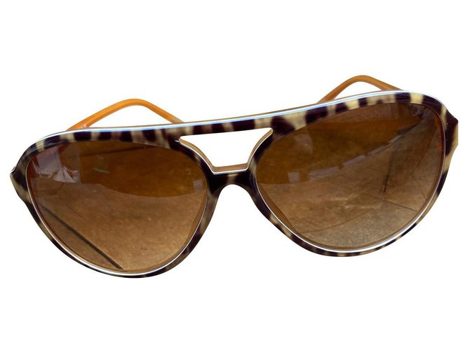 Hermosas gafas de sol Dolce & Gabbana Marrón claro Acetato  ref.330235